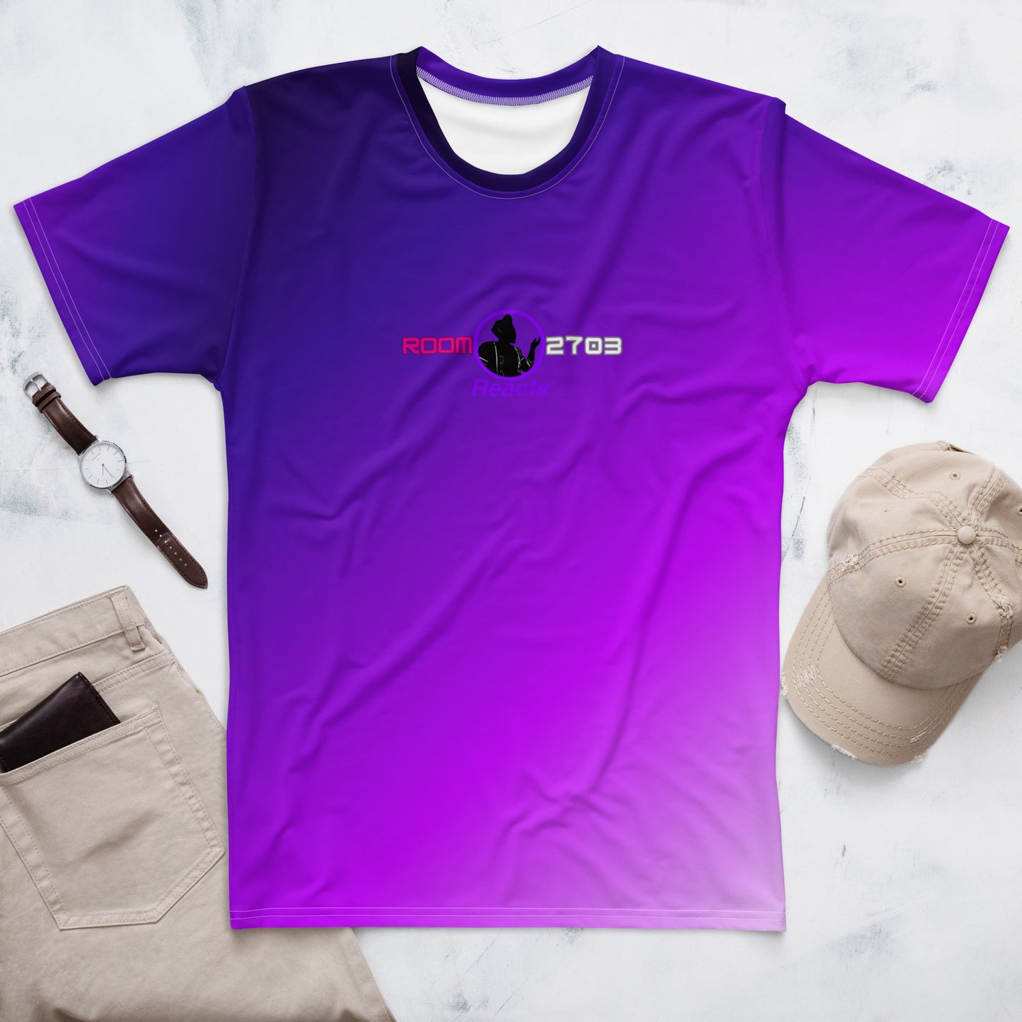 Men's t-shirt - Purple Gradient Plain